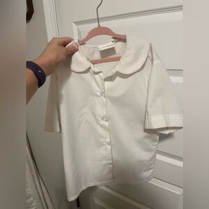Classic White Kids Button Down Shirt